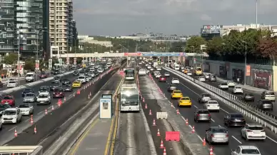 İstanbul'da "Beyaz Yol" çalışması trafiği aksattı