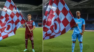 Trabzonspor, yeni transferleri Siman Banza ve Serdar Saatçı'ya stadyumda forma giydirdi