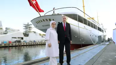 Cumhurbaşkanı Erdoğan yenilenen Savarona Yatını ziyaret etti