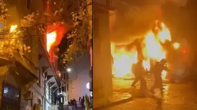 Bir yangın da Beyoğlu'nda! Terzi dükkanı ve ev yandı