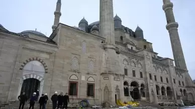 Selimiye Camii'nde restorasyon çalışmaları devam ediyor