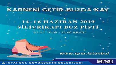 İBB'nin öğrencilere karne hediyesi 'karneni getir, buzda kay' başladı