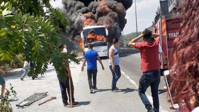 Balıkesir'de otobüs yandı! 1'i çocuk 5 kişi hayatını kaybetti