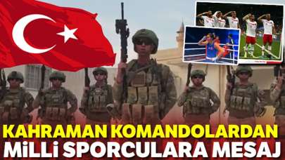 Tel Abyad'taki askerlerimizden milli sporculara mesaj