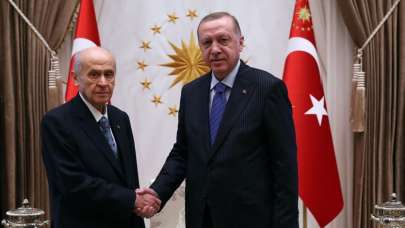 MHP Lideri Bahçeli ile Cumhurbaşkanı Erdoğan görüştü