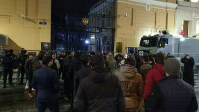 İstanbul Rus Konsolosluğu önünde protesto: Katil Rusya, katil Putin!