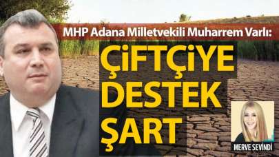 MHP Adana Milletvekili Muharrem Varlı: Çiftçiye destek şart