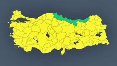 75 il için sarı kodlu uyarı