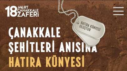 Çanakkale şehitleri anısına 'hatıra künye' oluşturma daveti