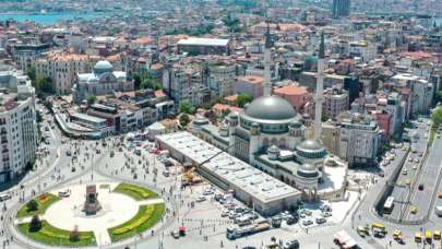 Taksim'e yapılan cami yarın açılıyor