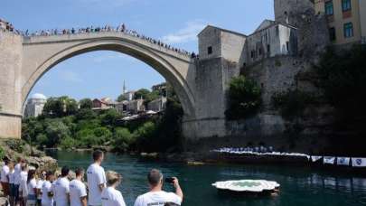 Mostar Köprüsü'nden sessiz atlayış gerçekleştirildi