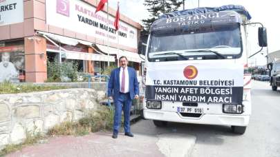 Kastamonu Belediyesi’nden yangın bölgesine destek