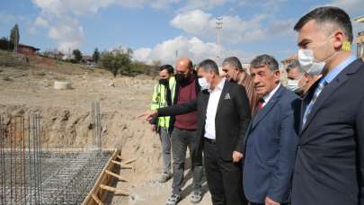 Gölbaşı Belediye Başkanı Ramazan Şimşek'ten temel atma töreni