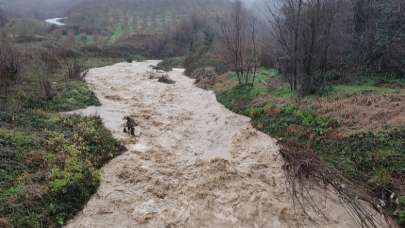 Sakarya'da sağanak nedeniyle dereler taştı