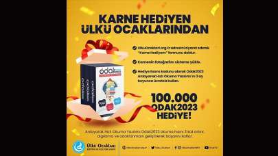 Öğrencilerin karne hediyeleri Ülkü Ocakları'ndan