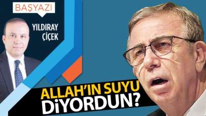 Allah'ın suyu diyordun?