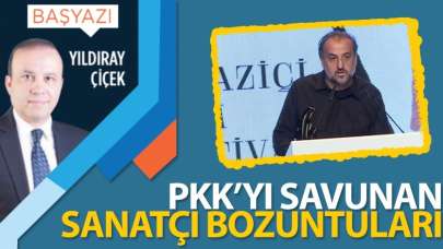 PKK'yı savunan sanatçı bozuntuları