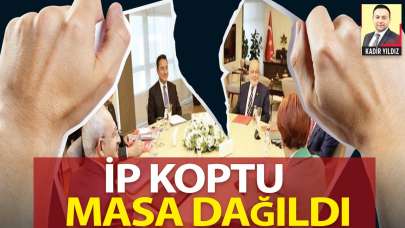 İp koptu masa dağıldı