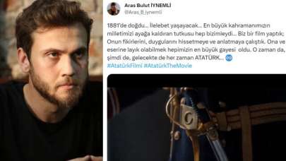 Disney Plus'ın Atatürk dizisini yayınlamama kararına sessiz kalan Aras Bulut İynemli dizinin fragmanını paylaştı