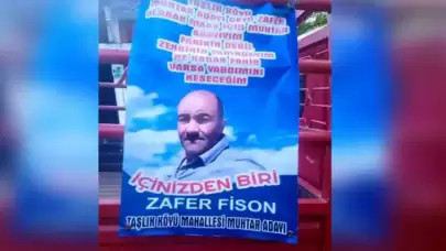 Muhtar adayından bir garip ironi! Pankartı gören hiç kimse oy vermez