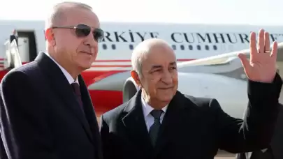 Cezayir'de kritik temas! Cumhurbaşkanı Erdoğan resmi törenle karşılandı