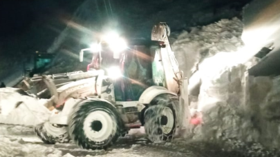 Van'da yol açma çalışmasında çığ düştü