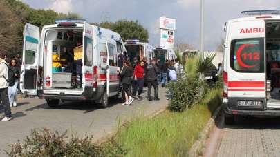 Aydın'da yolcu minibüsü devrildi, çok sayıda yaralı var