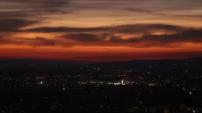 Eskişehir'de gün batımı görsel şölen oluşturdu