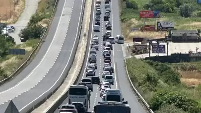 İstanbul-Tekirdağ yolu yine yoğun