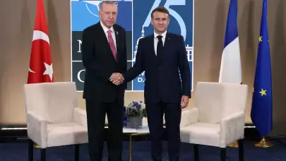 Cumhurbaşkanı Erdoğan Macron ile görüştü! İşte masadaki konular