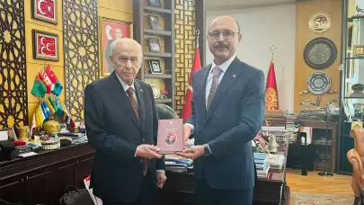 Türk Eğitim-Sen Genel Başkanı Geylan'dan MHP Lideri Bahçeli'ye ziyaret