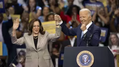 Biden ve Kamala Harris ilk ortak mitingini gerçekleştirdi