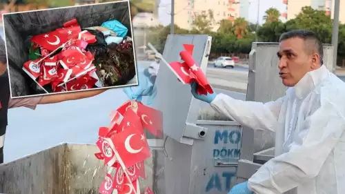 Antalya'da Türk bayraklarına yönelik tepki çeken görüntüler!