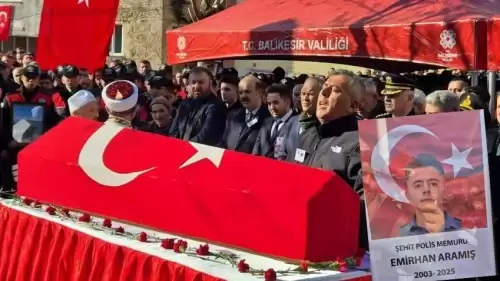 Şehit polis Emirhan Aramış son yolculuğuna uğurlandı!