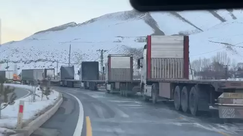 Türkiye-İran sınırında 10 kilometrelik tır kuyruğu oluştu