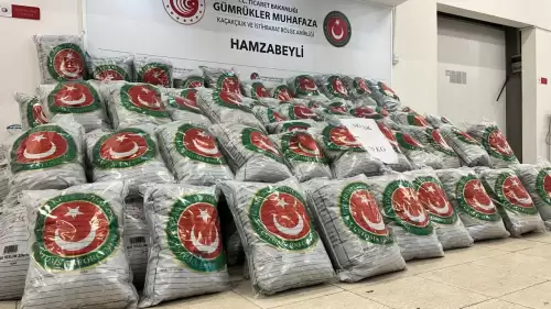 Hamzabeyli Gümrük Kapısı'nda 870 kg uyuşturucuya el konuldu