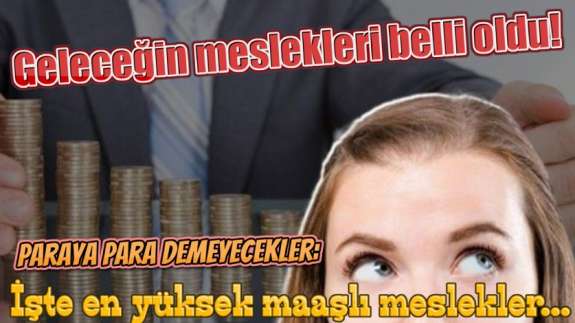 Geleceğin meslekleri belli oldu! Paraya para demeyecekler: İşte en yüksek maaşlı meslekler