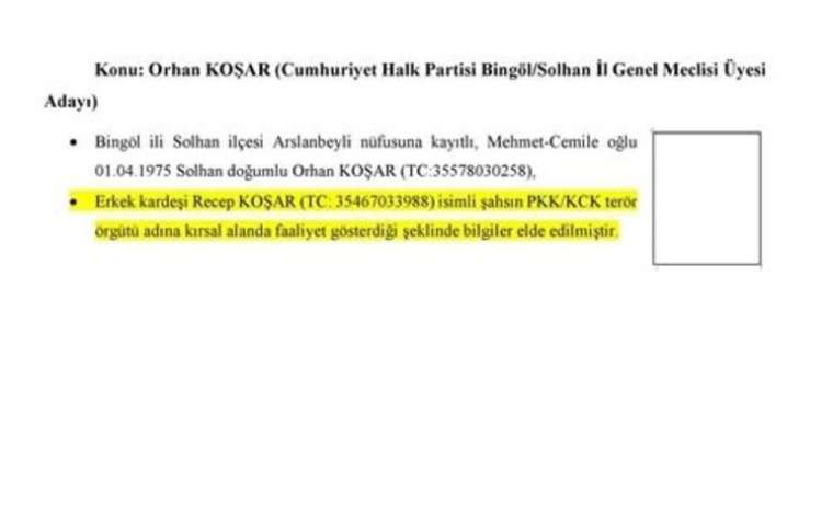 CHP Saadet ve İP'nin PKK ile bağlantılı adayları 81