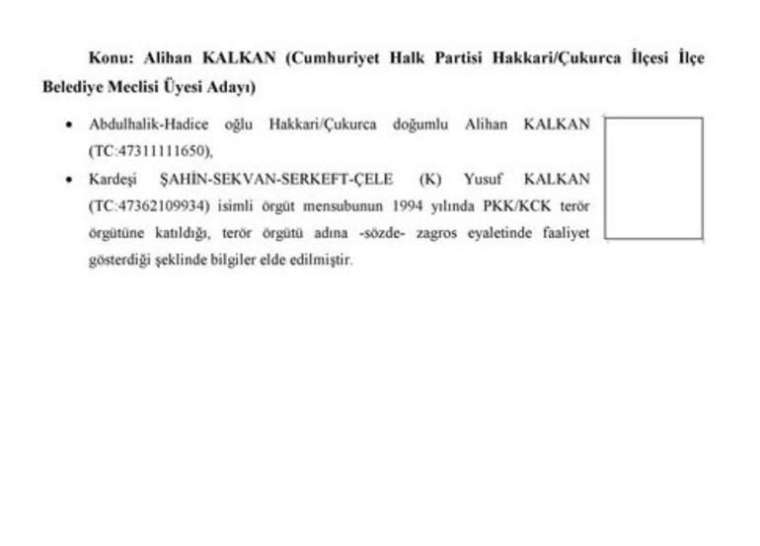 CHP Saadet ve İP'nin PKK ile bağlantılı adayları 154