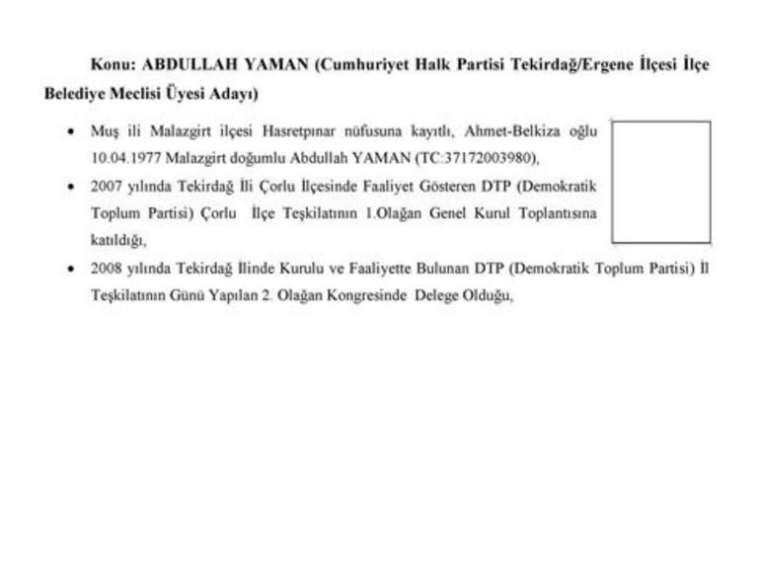 CHP Saadet ve İP'nin PKK ile bağlantılı adayları 41