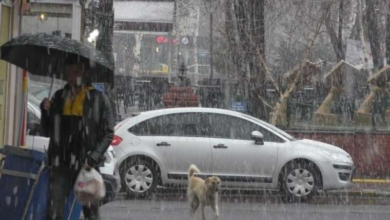 Ardahan'da yoğun kar yağışı ve tipi: Araçlar yolda mahsur kaldı 7