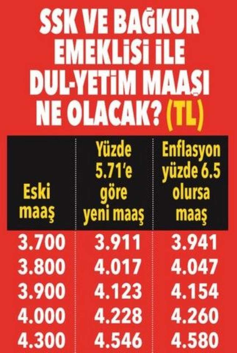 Emekli yeni yılda ne kadar maaş alacak? İşte muhtemel zam oranı 29