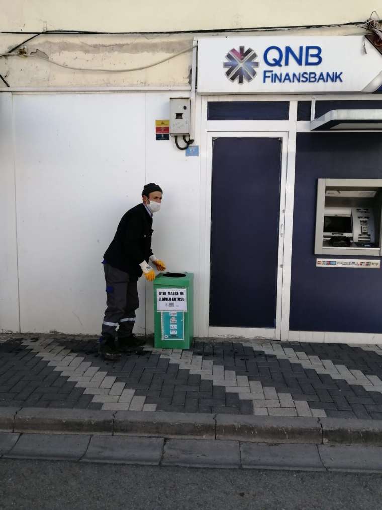 Sarız'da maske ve eldiven atıkları için özel kutu 2