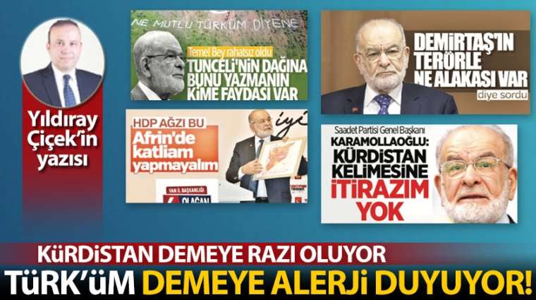 Kürdistan demeye razı oluyor, Türk'üm demeye alerji duyuyor!