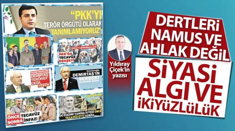 Dertleri namus ve ahlak değil, siyasi algı ve ikiyüzlülük