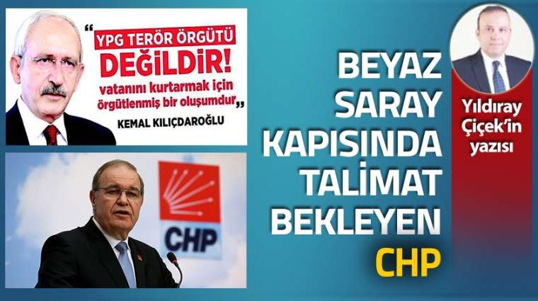 Beyaz Saray kapısında talimat bekleyen CHP