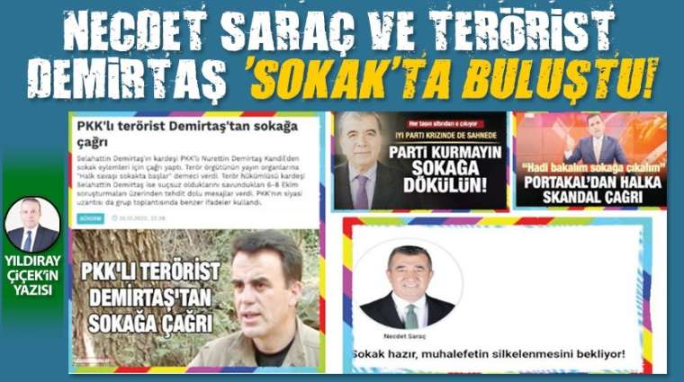 Necdet Saraç ve terörist Demirtaş 'Sokak'ta buluştu!