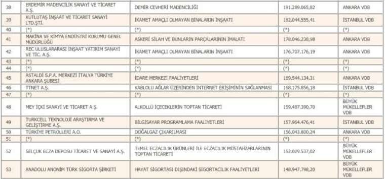 Türkiye'nin 2019 yılı vergi rekortmenleri belli oldu 14