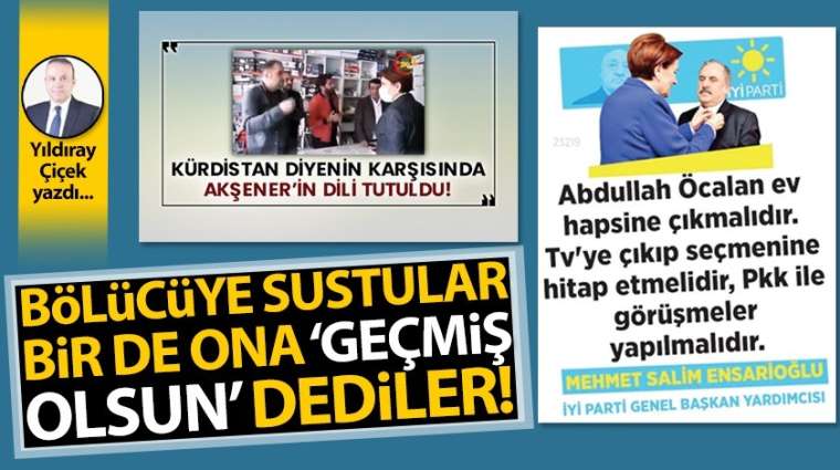 Bölücüye sustular, bir de ona "Geçmiş olsun" dediler!