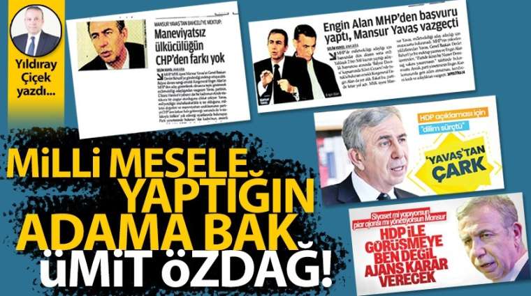 Milli mesele yaptığın adama bak Ümit Özdağ!